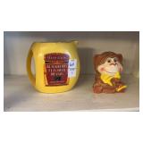 Vintage Mohawk BlackBerry Pitcher and Monkey