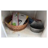 Galvanized Sponge Holder and Basket with contents