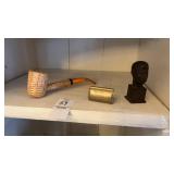 Vintage Pipe, Gillette Safety Razor, and JFK Mini