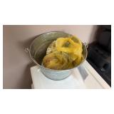 Metal Basket W Faux Fruit