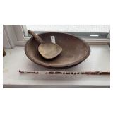 Vintage Dough Bowl and Paddle