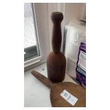 Vintage Wooden Pestle and Paddle