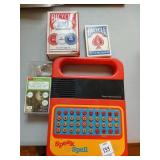 Speak & Spell, playing cards. Misc