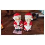 Vintage Mr Mrs Claus Salt and Pepper Shakers