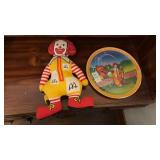 Ronald McDonald Plush and Plate