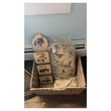 Clock, basket and Letter Organizer