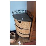 Corner Wicker Shelving Set