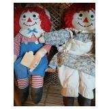 Raggedy Ann and Andy doll pair