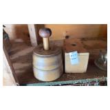 Butter Churn and Wooden Box