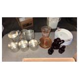 Lot of Pink Glass, Red Glass, Dishes and More