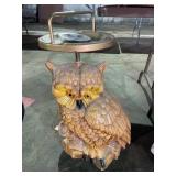 Vintage owl ashtray stand - 27 inches h