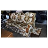 Floral Couch and Footrest