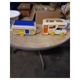 Vintage Hasbro weebles Romper Room toy camper set