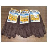 3 Brahma work gloves