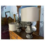 2 table lamps 30 inches h ** 1 lamp needs work **