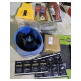 Misc lot, sandpaper, dan, a/c and fuel line