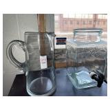 Glass drink dispenser & pitcher