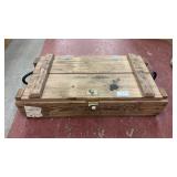Wooden Ammunition Crate W Rope Handles