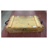 Wooden Ammunition Crate W Rope Handles