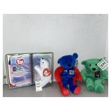 Chilly the Polar Bear Ty Teenie Beanie Baby & 2