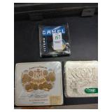 Wrapped cigar and cigarette tins