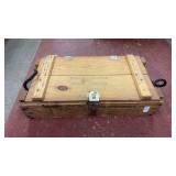 Wooden Ammunition Crate W Rope Handles