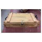 Wooden Ammunition Crate W Rope Handles