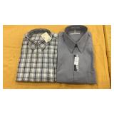 Menï¿½s Dress Shirts 17, Lrg - New
