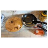 Pizza Stone and Skillets