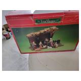 Hand painted 9 piece Nativity set