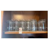 Libbey Crisa Flat Tumblers Clear Blue Gray White