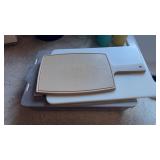 Cutting Boards and Metal Tray