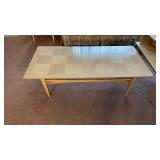 MCM Checkered Veneer Pattern Coffee Table with 2