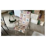 Folding Lawn Chair with Floral Design