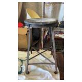Metal Wooden Workbench Stool