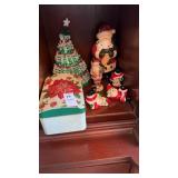 VTG Christmas ceramics, tree, tin