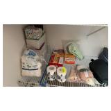 Shelf of Cotton Swabs, Tissues, Electric