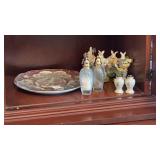 VTG S & P Shakers, porcelain Asian Plate, Federal