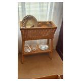Bohemian Light Honey Rattan Stand22 x 11 x 27 "