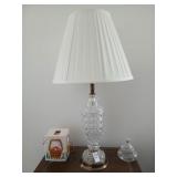 Pair of vintage glass lamps