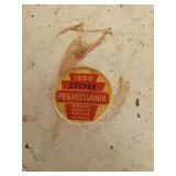 Vintage fishing license pin1950