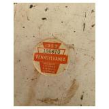 Vintage fishing license pin 1959