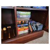 DVDS CASSETTES & misc items