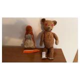 Vintage Plush Teddy Bear and additional vintage