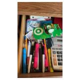 2 Drawers of Markers, Pens, and File Separators