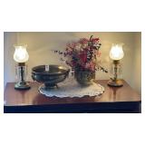 Solid Brass Lights, Deep Brass Bowl & Planter