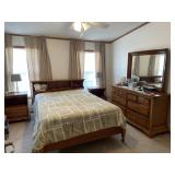 5 piece Bassett Full bedroom set with headboard &