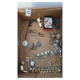VTG Costume earrings, bracelets, watch,