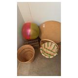 Small Rd Table parts, hangers, baskets