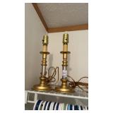 Heavy VTG Metal Dresser Lamps 13 "